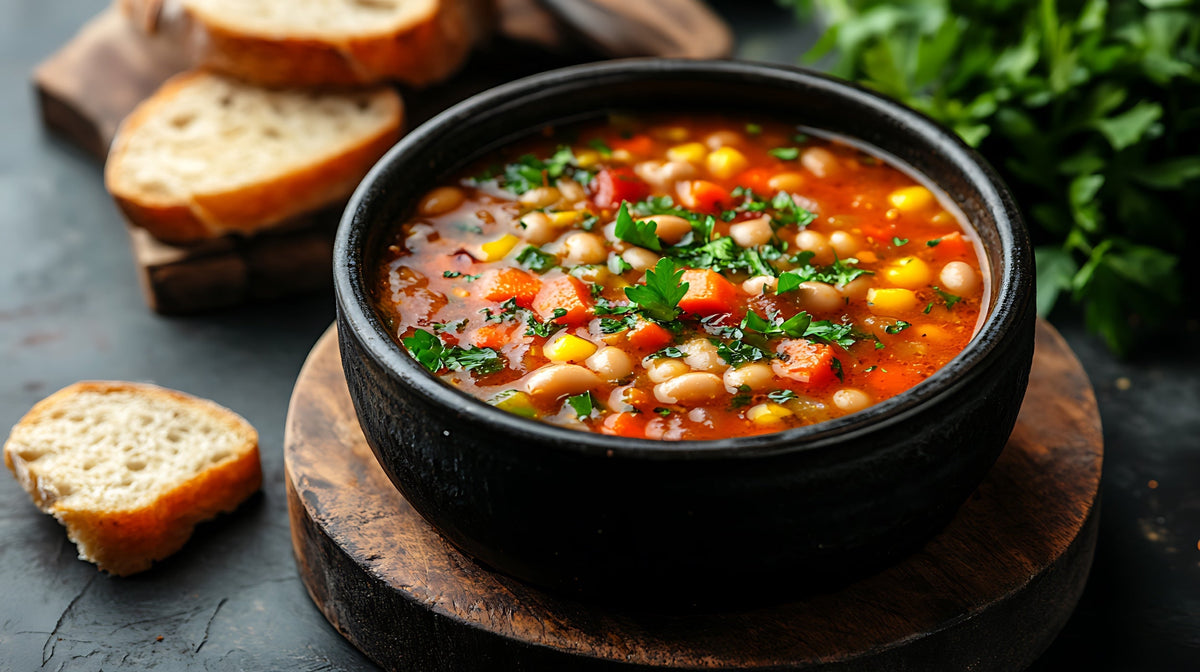 Come preparare una zuppa di minestrone con gli utensili da cucina ONYX Cookware