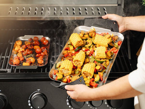 VASSOIO BBQ IN ACCIAIO INOSSIDABILE 43×25 CM - 2