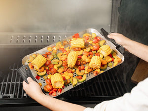 VASSOIO BBQ IN ACCIAIO INOSSIDABILE 50×30 CM - 2