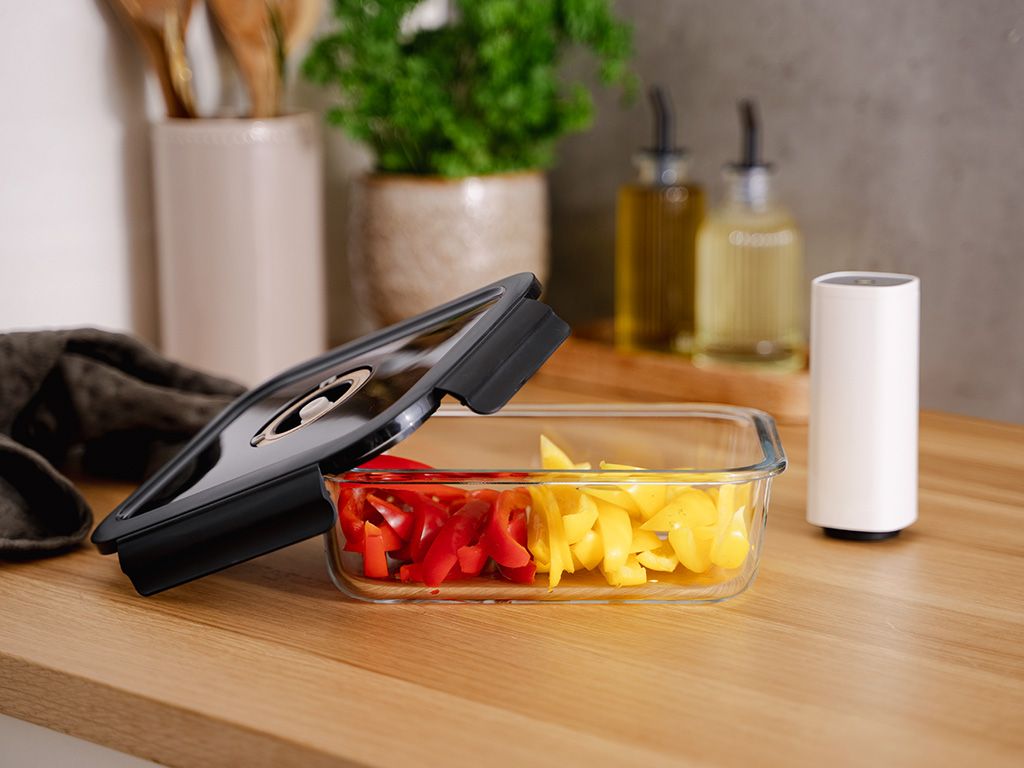 CONTENITORE IN VETRO SOTTOVUOTO RETTANGOLARE – 1480ML - 2