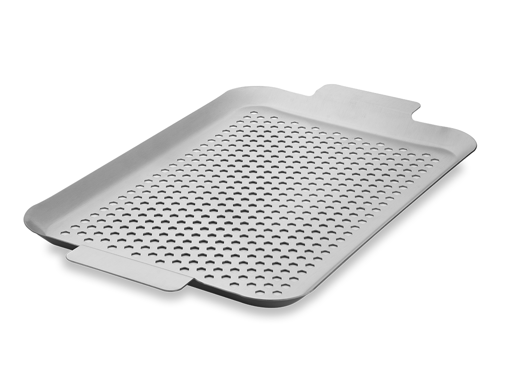 VASSOIO BBQ IN ACCIAIO INOSSIDABILE 43×25 CM - 1