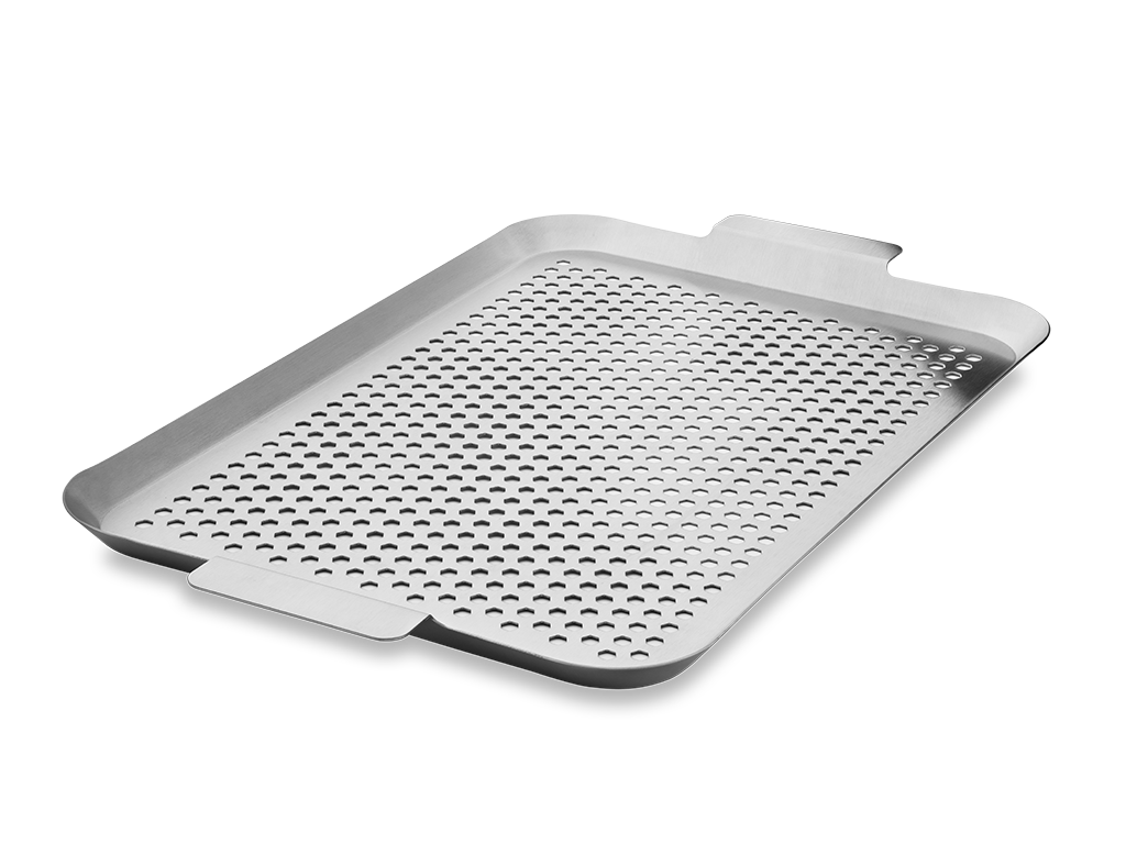 VASSOIO BBQ IN ACCIAIO INOSSIDABILE 50×30 CM - 1