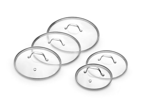 SET COPERCHI IN VETRO 20/24/26/28/30 CM – 5 PEZZI - 1