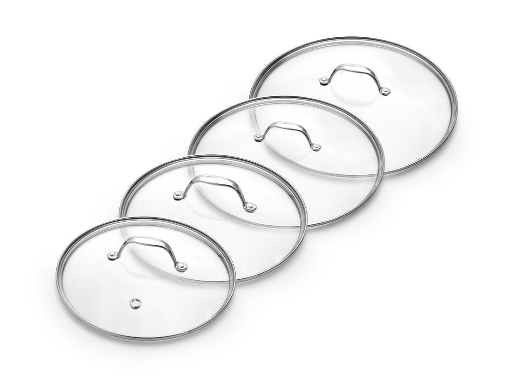 SET COPERCHI IN VETRO 24/26/28/30 CM – 4 PEZZI - 1