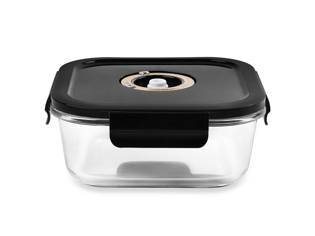 CONTENITORE IN VETRO SOTTOVUOTO QUADRATO – 1230ML - 1
